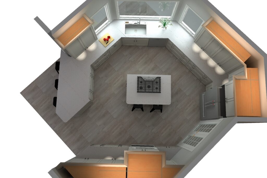 3D Design Kitchen Top View