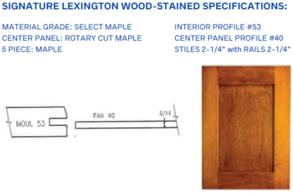 Signature Lexington Wood-Stained Specifications