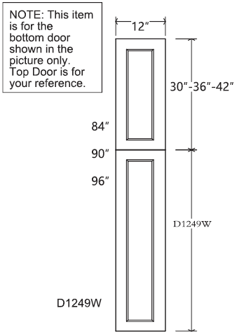 Nova Pantry Side Decorative Door 12' x 49'