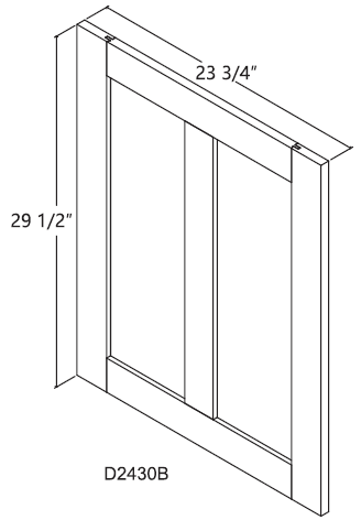 Nantucket Gray Base Decorative Door 24' x 30'