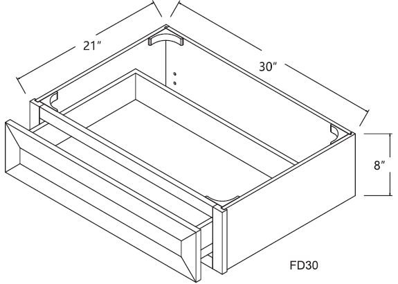 Nova Knee Drawer 30'