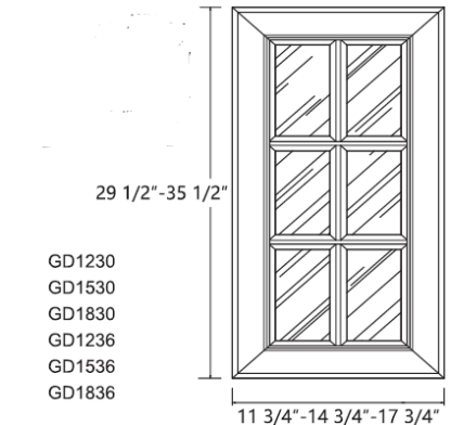 Alpine White Shaker Glass Door