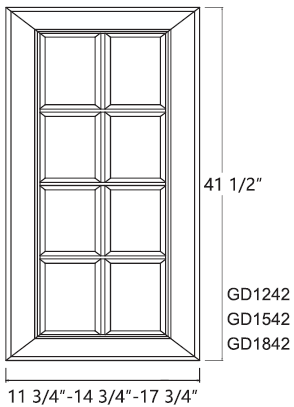 Nantucket Gray Glass Door 12' x 42'