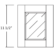 Alpine White Shaker Glass Door 12' x 12'