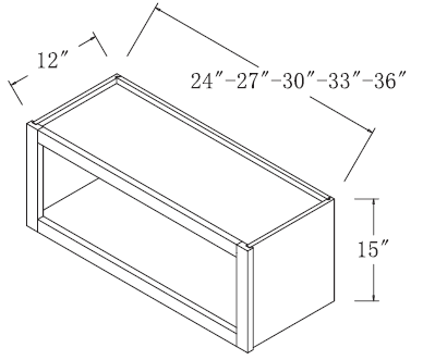 Alpine White Shaker Glass Door Cabinet 24' x 15'