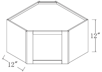 Glacier Glass Door Corner Cabinet 24' x 12'