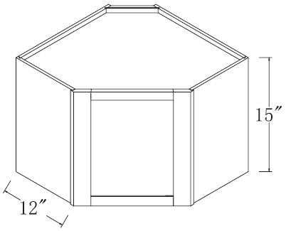 Nova Glass Door Corner Cabinet 24' x 15'