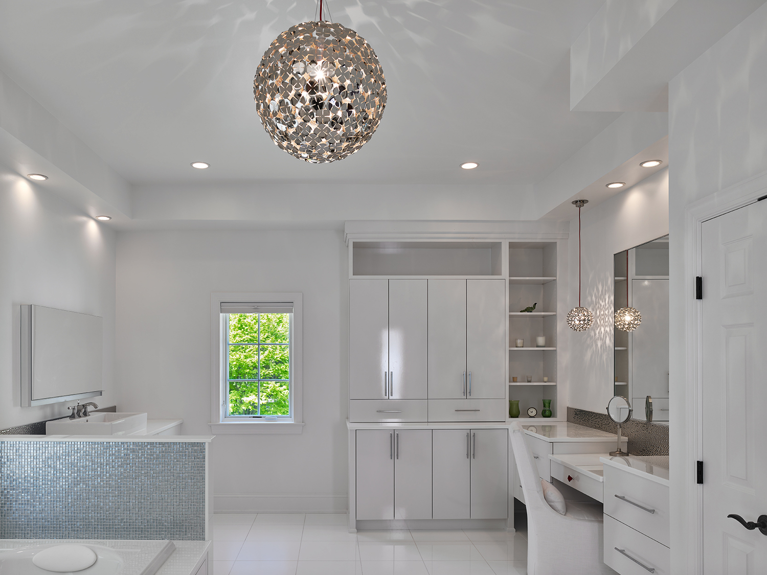 Matte White Modern Bathroom Vanity