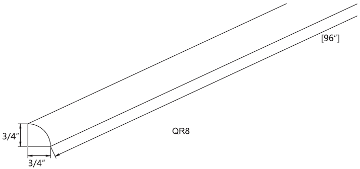 Glacier Quarter Round Molding