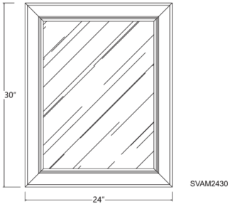 Alpine White Shaker Mirror 24' x 30'