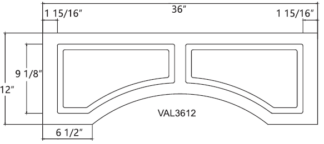 Alpine White Shaker Big Valance 36' x 12'