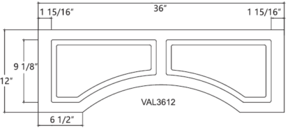 Alpine White Shaker Big Valance 36' x 12'