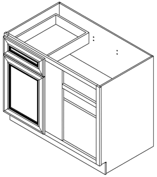 Smoky Gray Shaker - Smoky Gray Base Blind Corner 39' (SM-BBC39)
