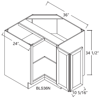 Glacier Base Corner Cabinet 36'