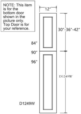 Pantry Side Decorative Door 12' x 49'