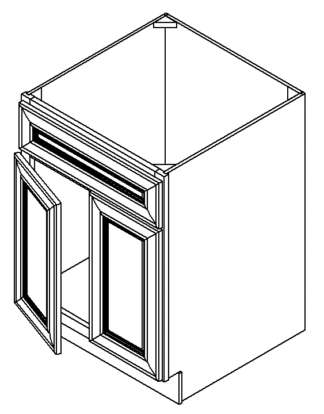 Unfinished Shaker SB30 - - 30 x 34 .5 x 24