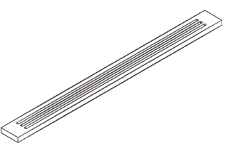 Essence Cemento Fluted Tall Filler 3" X 96" X 3/4" - Essence Cemento Modern Cabinetry