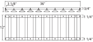 Glacier Glass Rack 36'