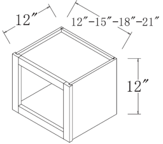 Glass Wall Cabinet 12' x 12'