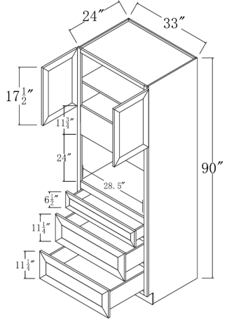 Glacier Oven Cabinet 33' x 90'