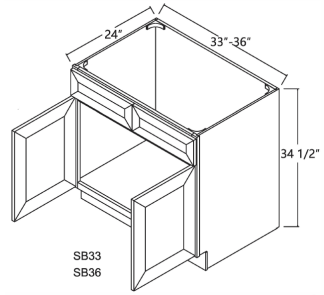 Glacier Sink Base 33'
