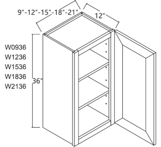 Glacier Wall Cabinet 09' x 36'