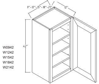 Glacier Wall Cabinet 18' x 42'