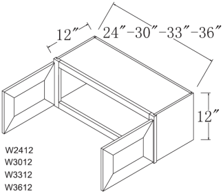 Glacier Wall Cabinet 24' x 12'