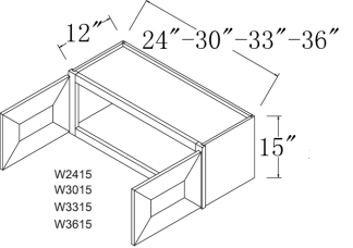 Glacier Wall Cabinet 30' x 15'