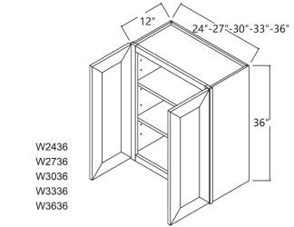 Glacier Wall Cabinet 30' x 36'