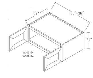 Glacier Wall Cabinet 36' x 21' x 24'