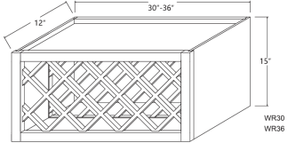 Glacier Wine Rack Cabinet 30'