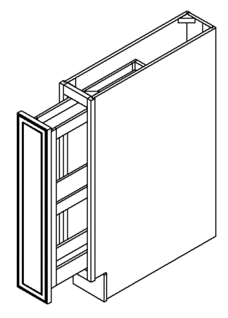 Sandy Mirage Shaker BSR06 - BASE FOR BUILT-IN MICROWAVE Cabinet - 6 x 34 .5 x 24