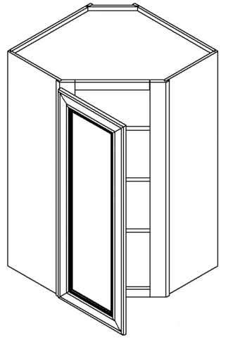 Sandy Mirage Shaker WDC274215 - WALL DIAGONAL CORNER STACKER Cabinet - 27 x 42 x 15