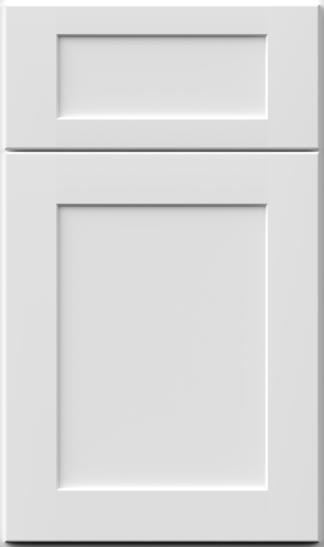 Fabuwood Galaxy Frost GF Allure series transitional painted smooth white shaker cabinet door
