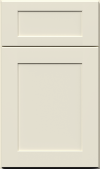Fabuwood Galaxy Linen GLI Allure series transitional painted warm cream linen shaker cabinet door
