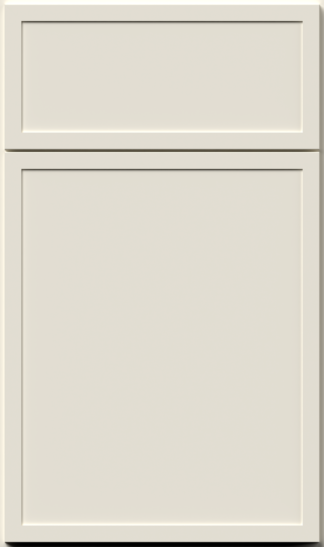 Fabuwood Allure Luna Dove LD painted warm off white applied profile molding cabinet door sample