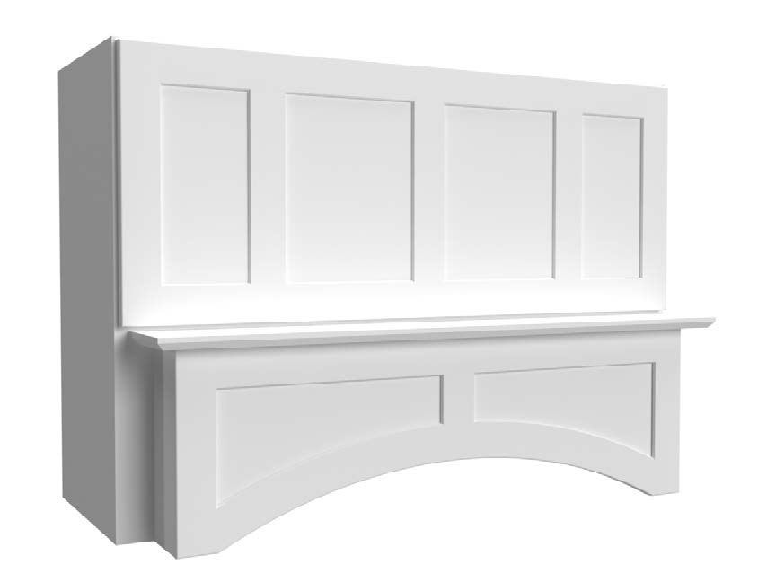 Luna Kona - 4 Panel Arched Hood 42x30x21