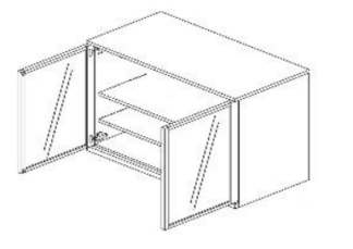 Wall Glass Door Cabinet 30' X 24'