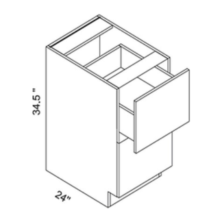 Eurocraft Cabinetry 2-Drawer Base Cabinet (2DB24–2DB36)