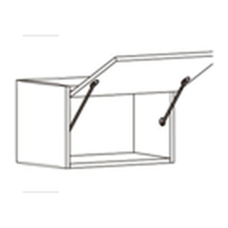Eurocraft Cabinetry 24-Inch Deep Flip-Up Wall Cabinet (W361224FP / W361824FP)