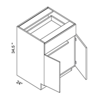 Eurocraft Cabinetry Double Door Base Cabinet (B24–B36)
