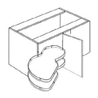 Eurocraft Cabinetry Full Height Door Blind Base Corner Left (BBC42FL / BBC45FL)
