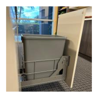 Eurocraft Cabinetry Single Waste Basket Pull-Out Insert for B15FD (WBS15)