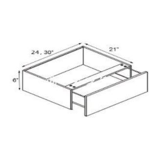 Eurocraft Cabinetry Vanity Knee Drawer Cabinet (KD24 / KD30)