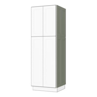 Sage Green Shaker Dummy Wall Door 12" X 42"