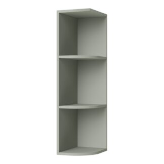 Sage Green Shaker Wall End Open Shelf 09" X 42"