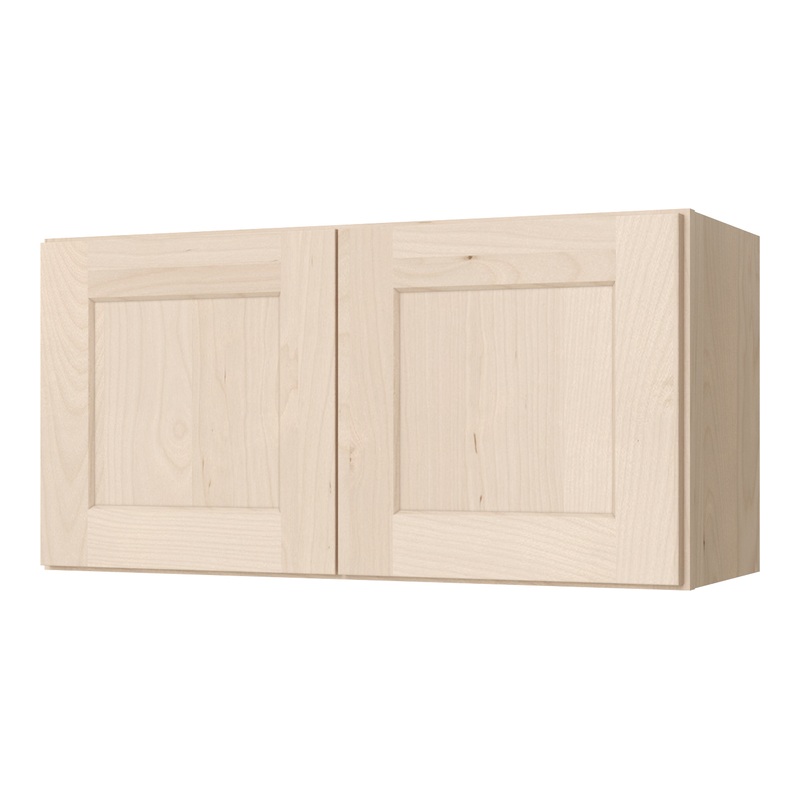 Unfinished Shaker 27x18 Wall Cabinet