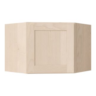 "Unfinished Shaker Wall Diagonal Corner Cabinet 24"" X 18"" X 12"""