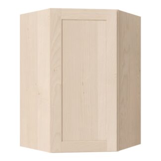 Unfinished Shaker Wall Diagonal Corner Cabinet 24" X 36"